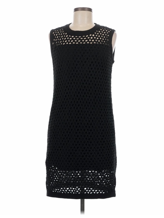 LNA Dresses & Skirts - LNA Clothing Womens Black Knit Crochet Midi Dress Boho Sleeveless Crew Neck M